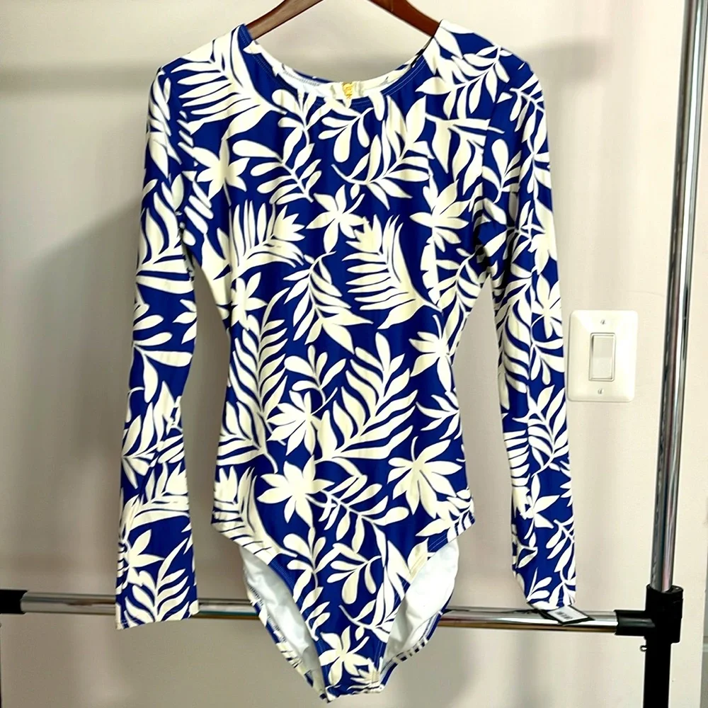 Kate Spade blue berry Rashguard Swimsuit - Picture 1 of 7